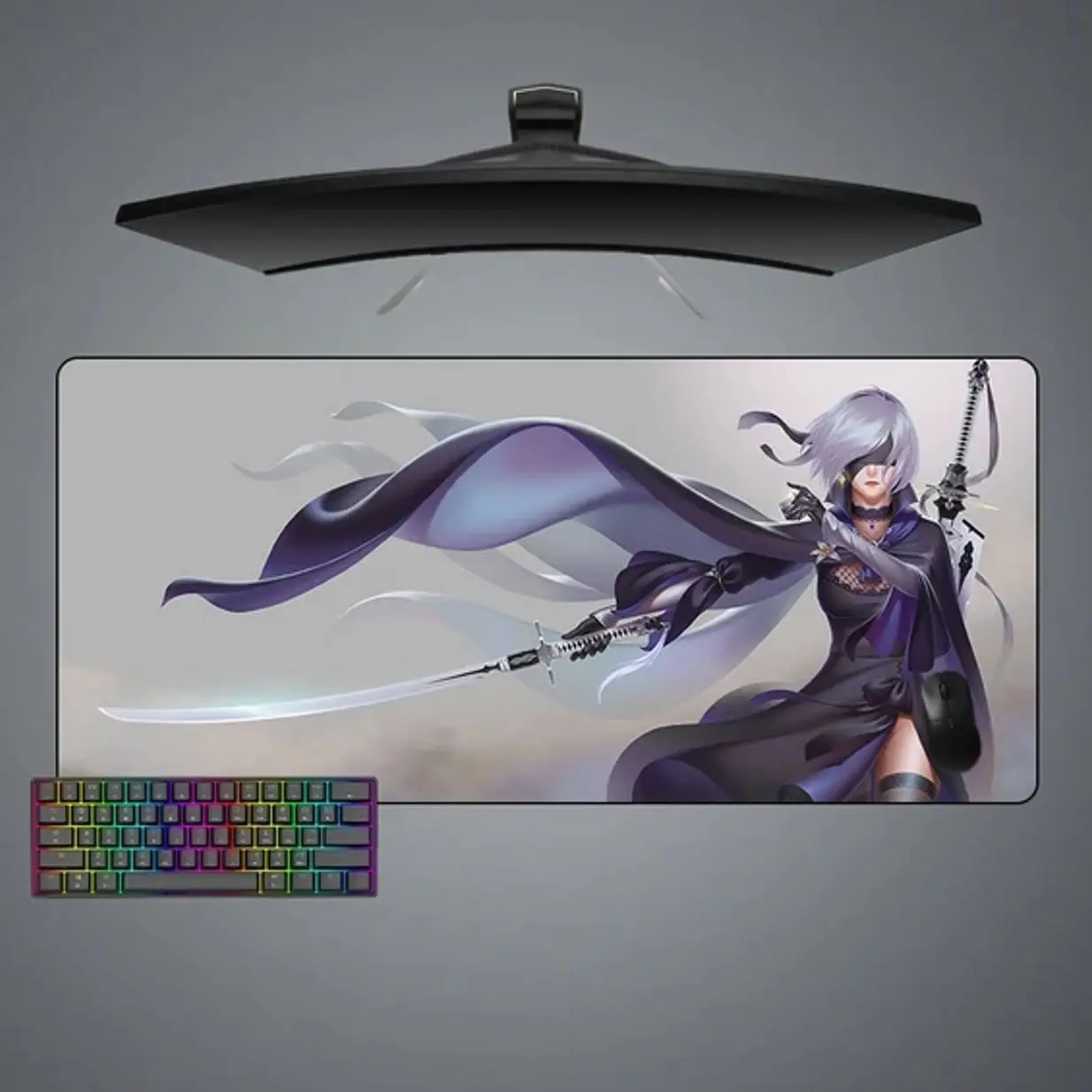 Nier 2B Sword Design Gaming Mouse Pad, Computer Desk Mat