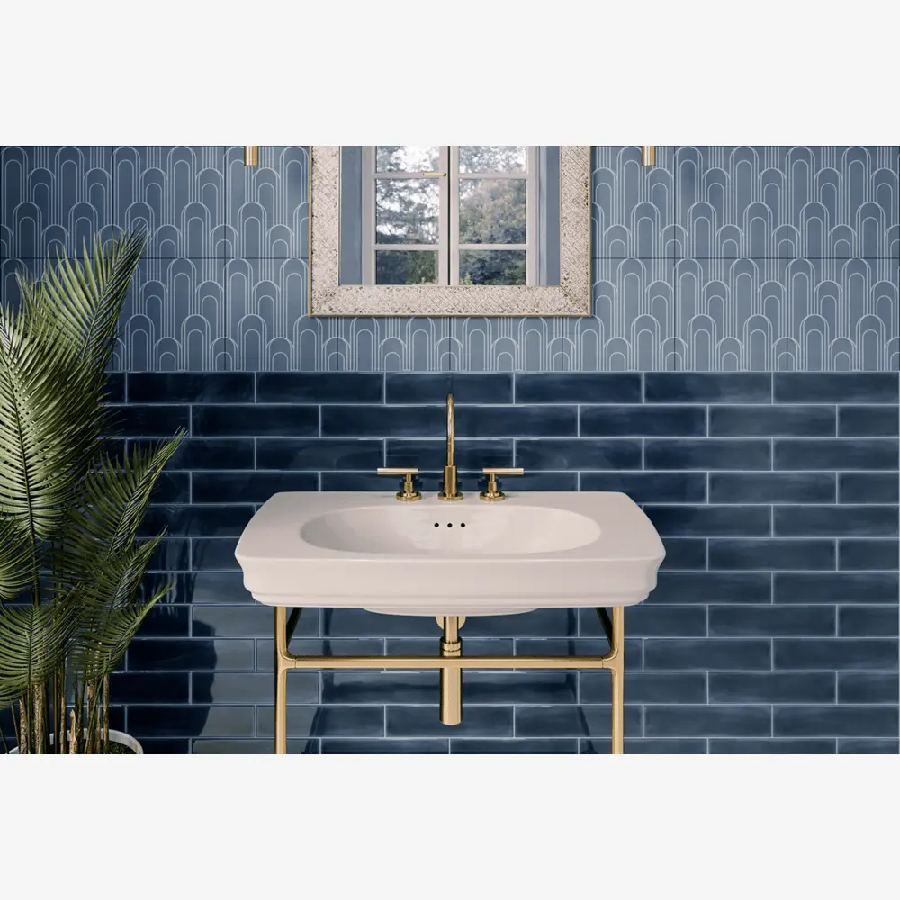 Chanelle Sapphire Blue 3x12 Glossy Ceramic Tile Sample
