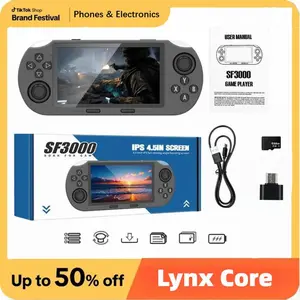 SF3000 Retro Handheld Game Console with 4.5 Inch IPS Screen 3000mAh Battery & 64GB TF Card for Boys Gift Gaming & accessories  game Cables cool gadgets boys Box Compact game console retro game consoles gamer gifts for him portable retro game console
