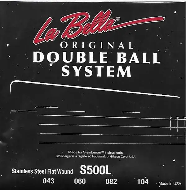New LaBella S500L Flat Wound Double Ball-End Steinberger Bass Strings - S500L - HeadlessUSA
