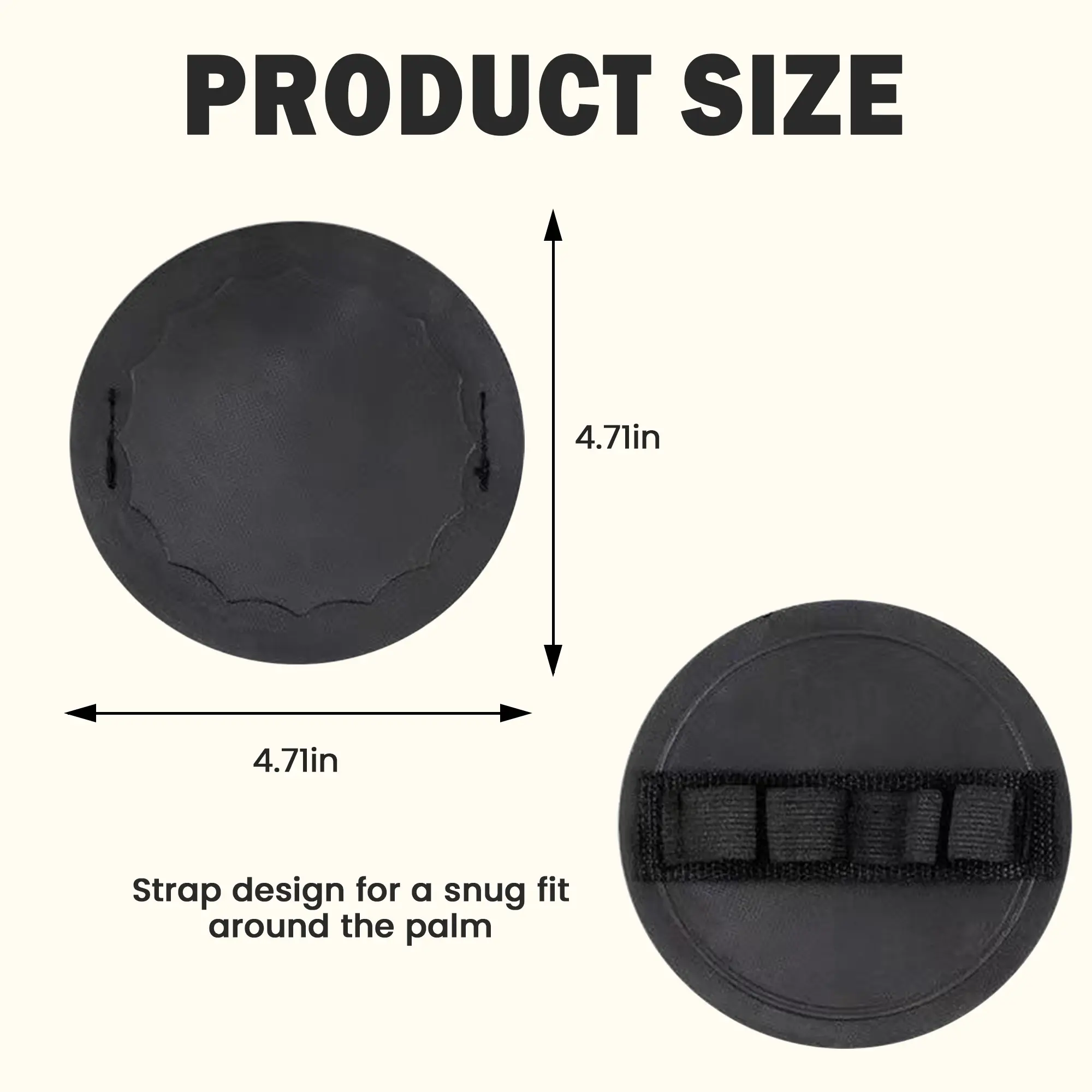 Exfoliating body scrubber size and strap detail