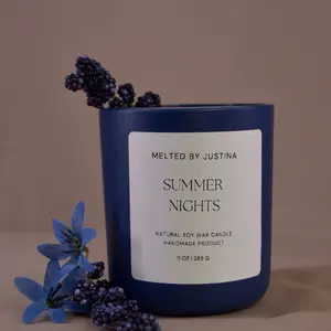 Summer Nights - Melted By Justina 11 Oz Soy Wax Candle