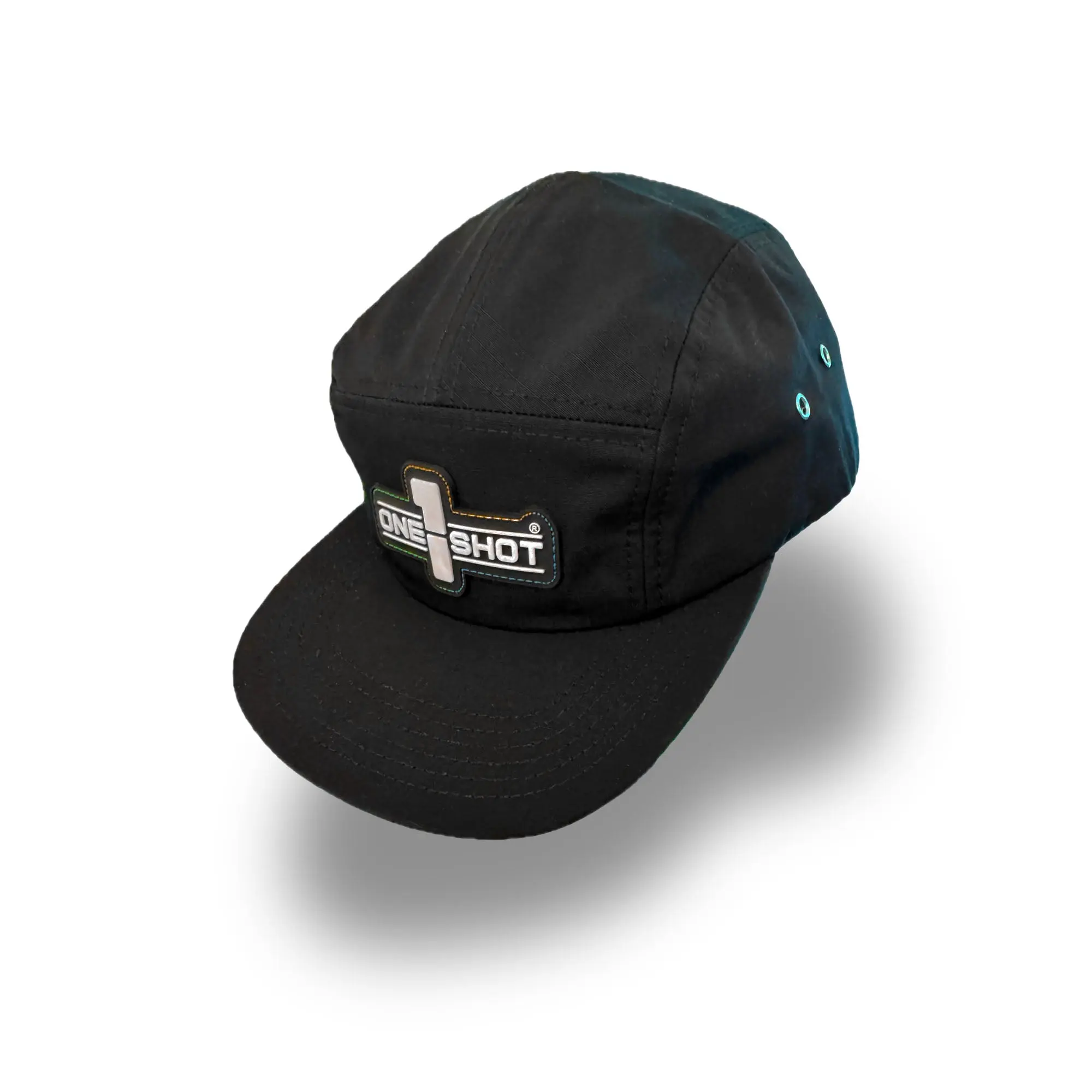 1 Shot® Camp Cap - Premium Cotton 5-Panel Hat with Rubberized Patch ⚡