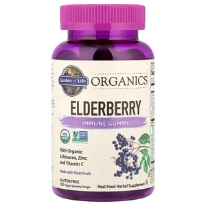 Garden of Life Organics, Elderberry, Immune Gummy, 120 Vegan Gummy Drops