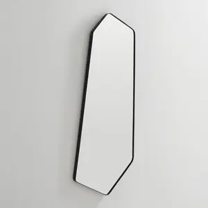 Z Gallerie Gemma Lighted Wall Mirror - Geometric Design, Mountable Wall-Mounted Glass Mirror with Stainless Steel Accents, Modern Home Decor for Living Room