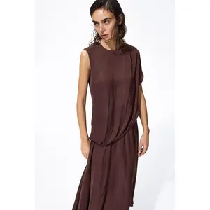 H&M Draped satin dress