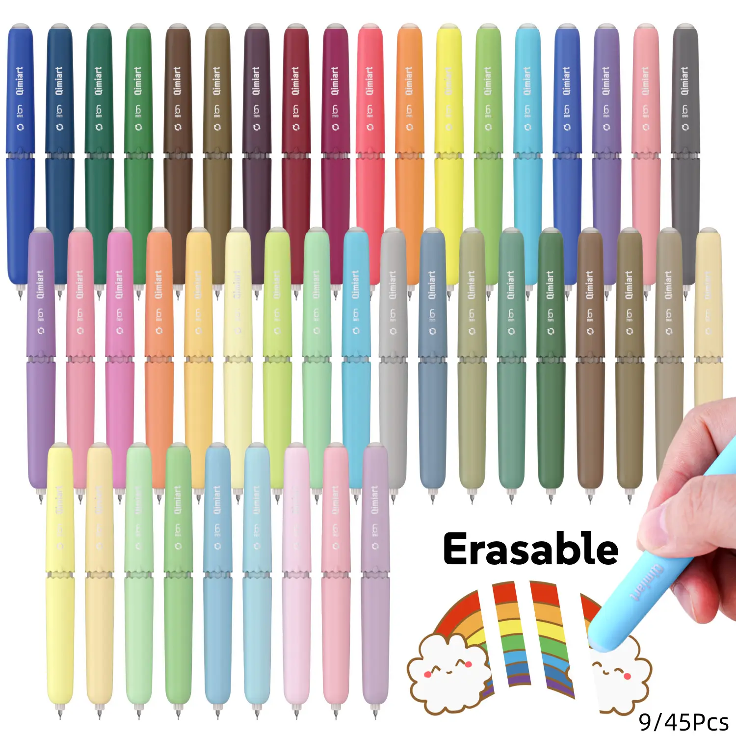 Erasable Gel Pens, Pen Set, 9/45 Colors Rotary Retractable Fine Point Erasable Pens,Vibrant Color Selection,Cute Eggshell Design,Erasable Ink,Make Mistakes Disappear for Drawing Writing Planner and Crossword Puzzles, Art Pen, Multi Purpose Pens