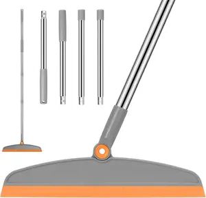 Multifunction Magic Broom, 54 Inch Adjustable Long Handle  Floor  Broom, Sweep and Scrape 2 In 1 Household Cleaning Brooms for Floor, Bathrooms, Kitchens, Showers, Tile, ,Glass