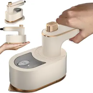 Mini Travel Steam Iron for Clothes, Dual Voltage Portable Handheld Steamer, Quick Heat Up Non-Stick Soleplate, Lightweight Iron for Travel, Home, Dorm & Office