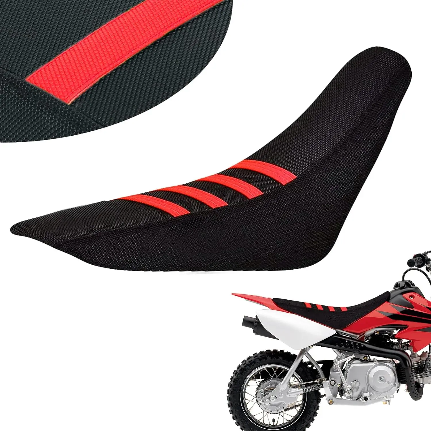 Dirt Pit Bike Ribbed Seat Cover Wrap Soft Seat Cushion Covers Protection Motorcycle Accessories for Honda CRF50 CRF50F XR50 CRF 50 50F XR 50 Motorcycle