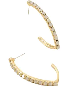 Lainey Wilson Women's Glitz Pav&Eacute; C Hoop Earrings - 37G00146