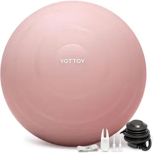 YOTTOY Anti-Burst Exercise Ball for Working Out, Yoga & Pregnancy, Extra Thick Workout Ball for Physical Therapy & Fitness No Brand