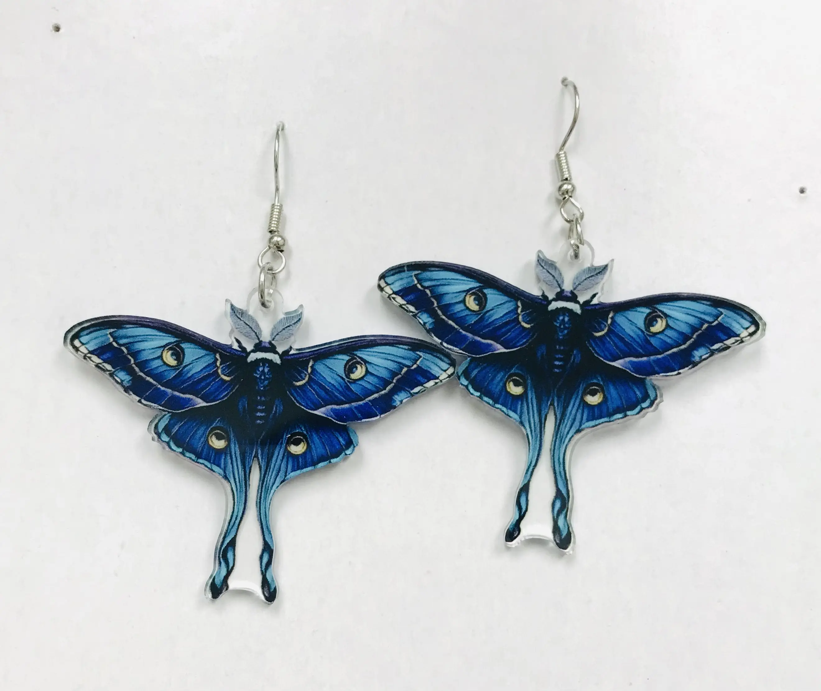 Blue Luna Moth earrings Blue Luna Moth earrings