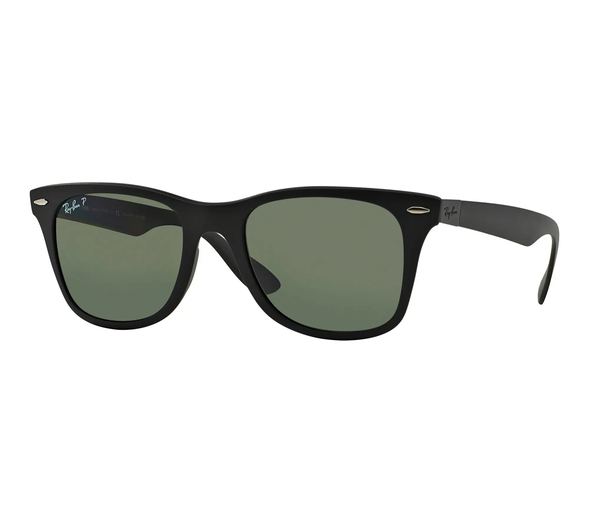 Ray-Ban Polarized Wayfarer Liteforce- Matte Black/Green-52mm