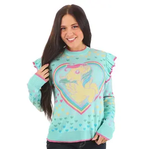Adult I Heart My Little Pony Ruffled Sweater