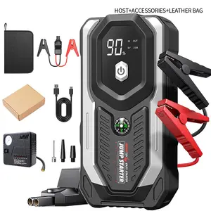 3500A Peak Car Battery Starter, Car Power Bank Jumper, Portable Car Battery Charger with Smart Clamp & LED Flashlight, USB Fast Charging Car Battery Charger for Emergency Use