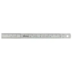 Mitutoyo 5R Series 6 in. Steel Rule, High-Quality Measuring Instrument, Dependable Rulers for Office Stationery, School Educational Supplies