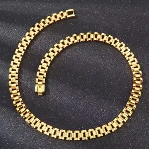 HipHop chain ROLLIE Gold-Toned Necklace as shown in the Image