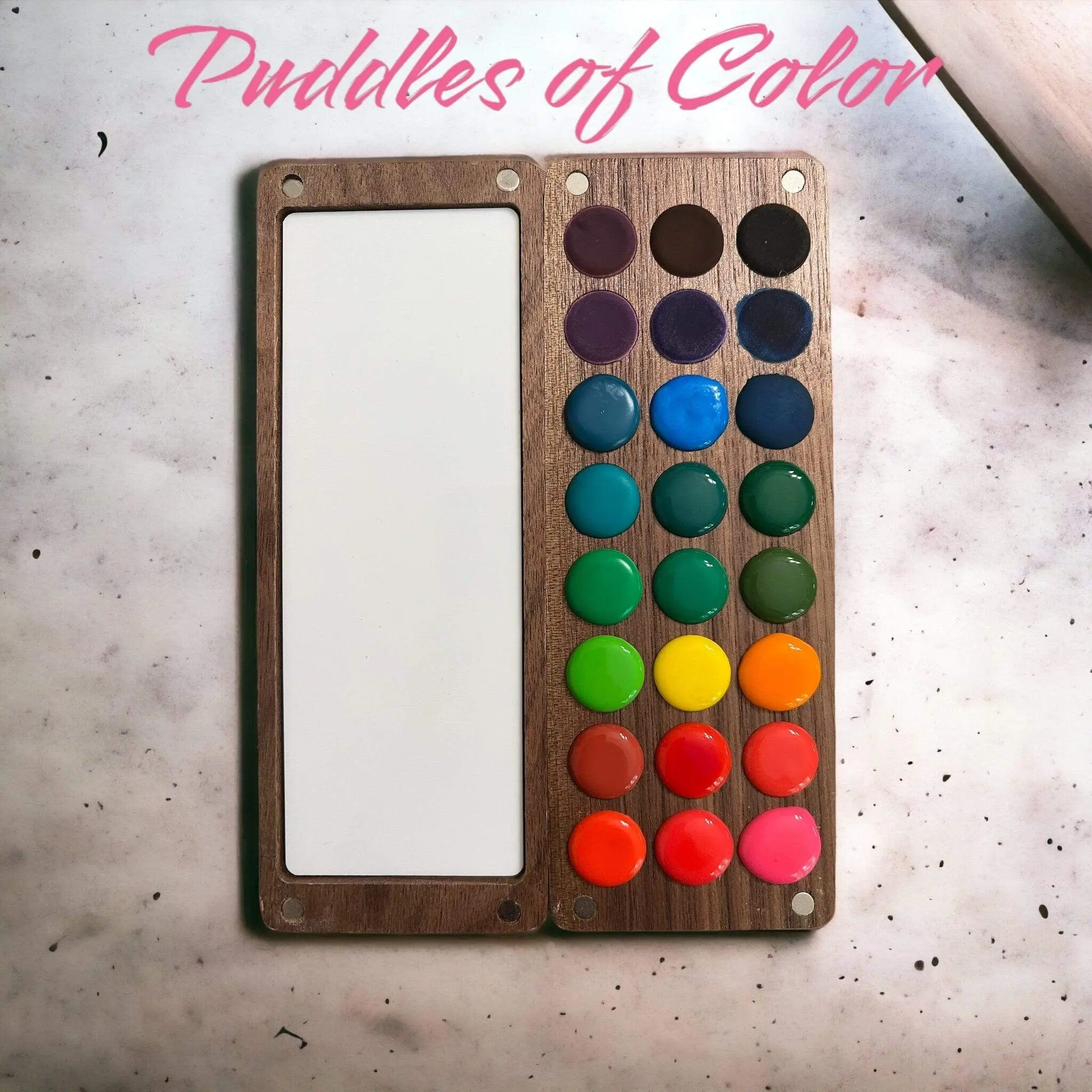 Puddles of Color Handmade watercolor palette for Kids!