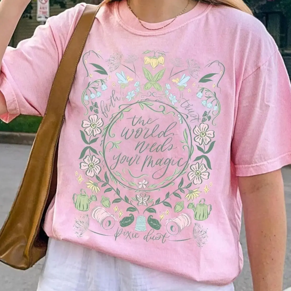 Comfort Colors Retro #TinkerrrBellll Shirt, Watercolor Fairy Graphic Tee, Faith Trust #Pixieee Dust Shirt, Family Vacation Outfit, Princess Gift EEO46