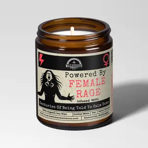 Powered By Female Rage 9oz Political Soy Candle