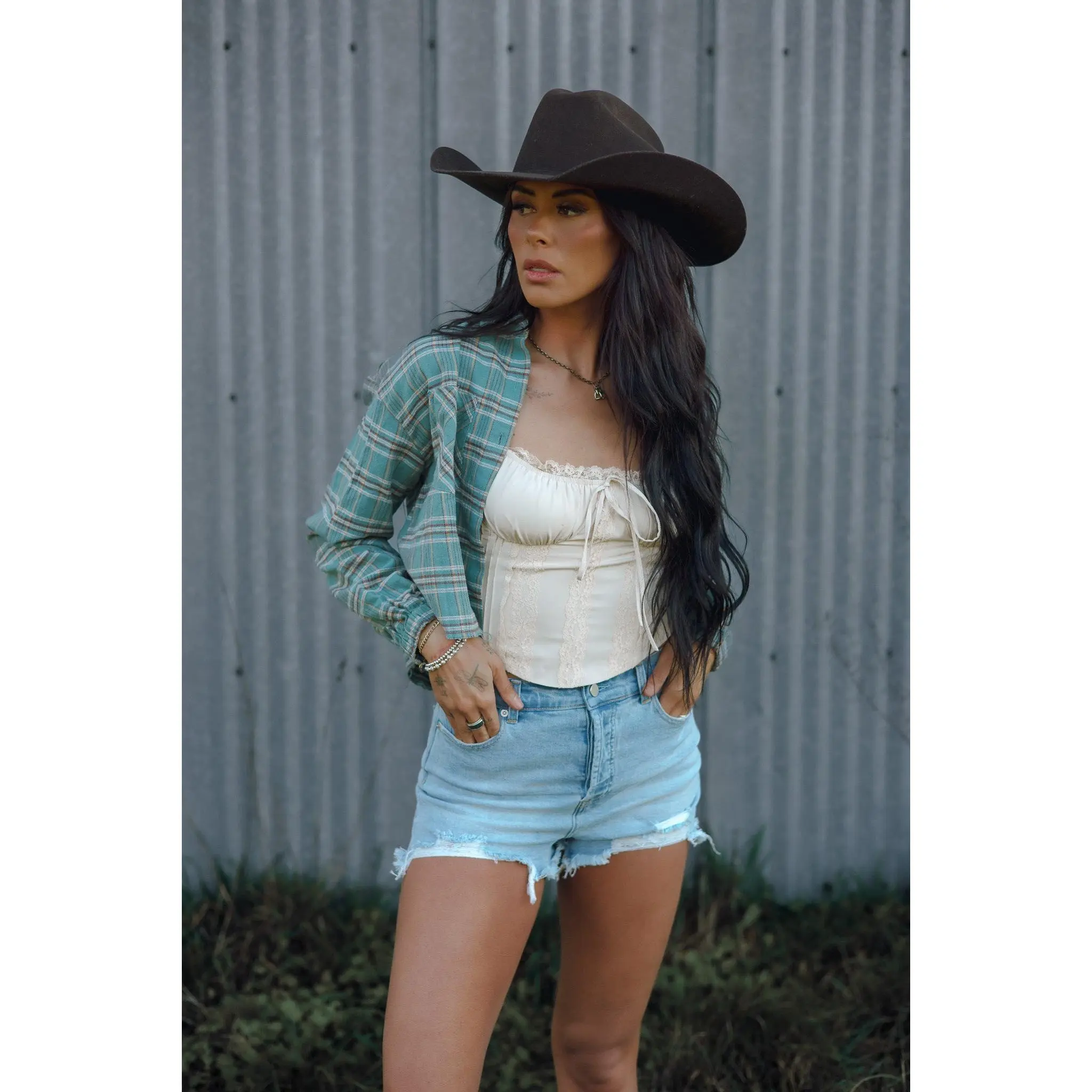Women's Saylor Distressed Denim Shorts - Light Wash, Blue Washed, Casual Outdoor, Classic, Embroidered, Distressed Shorts, Blue Washed Denim Shorts