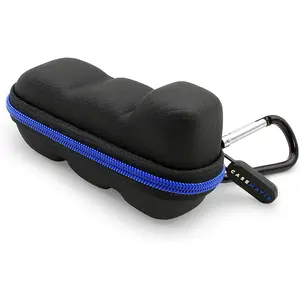 CASEMATIX Compact Molded Asthma Inhaler Case with Clip-on Carabiner Belt Loop & Lanyard - Ultra Portable EVA Hard Shell for Travel Hiking School and Everyday Use