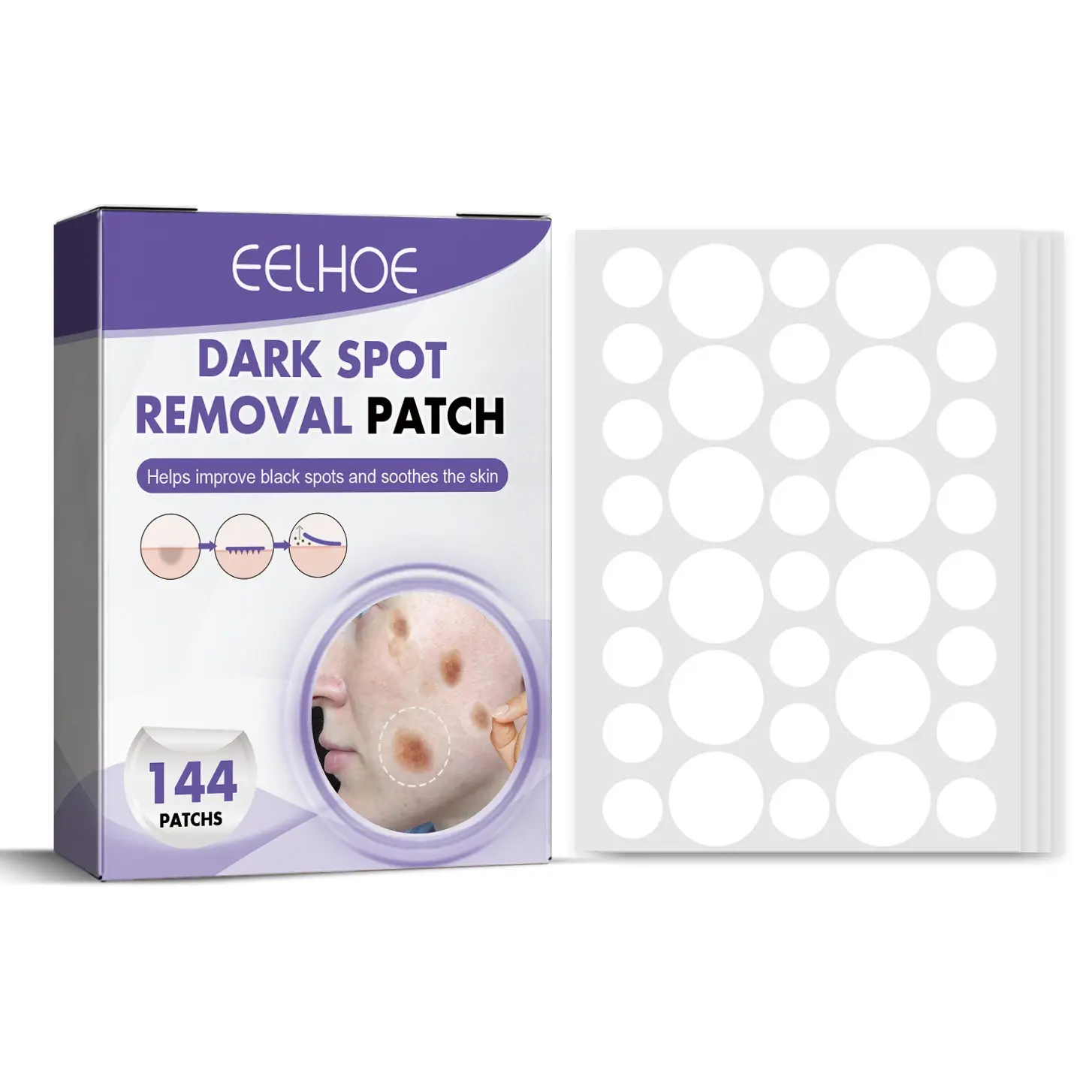 Hydrocolloid Dark Spot Removal Patch with Ceramides Lighten Facial Dark Spot Pigmentation Spot Acne Melanin Treatment Cover Skin Repair Daily Skincare