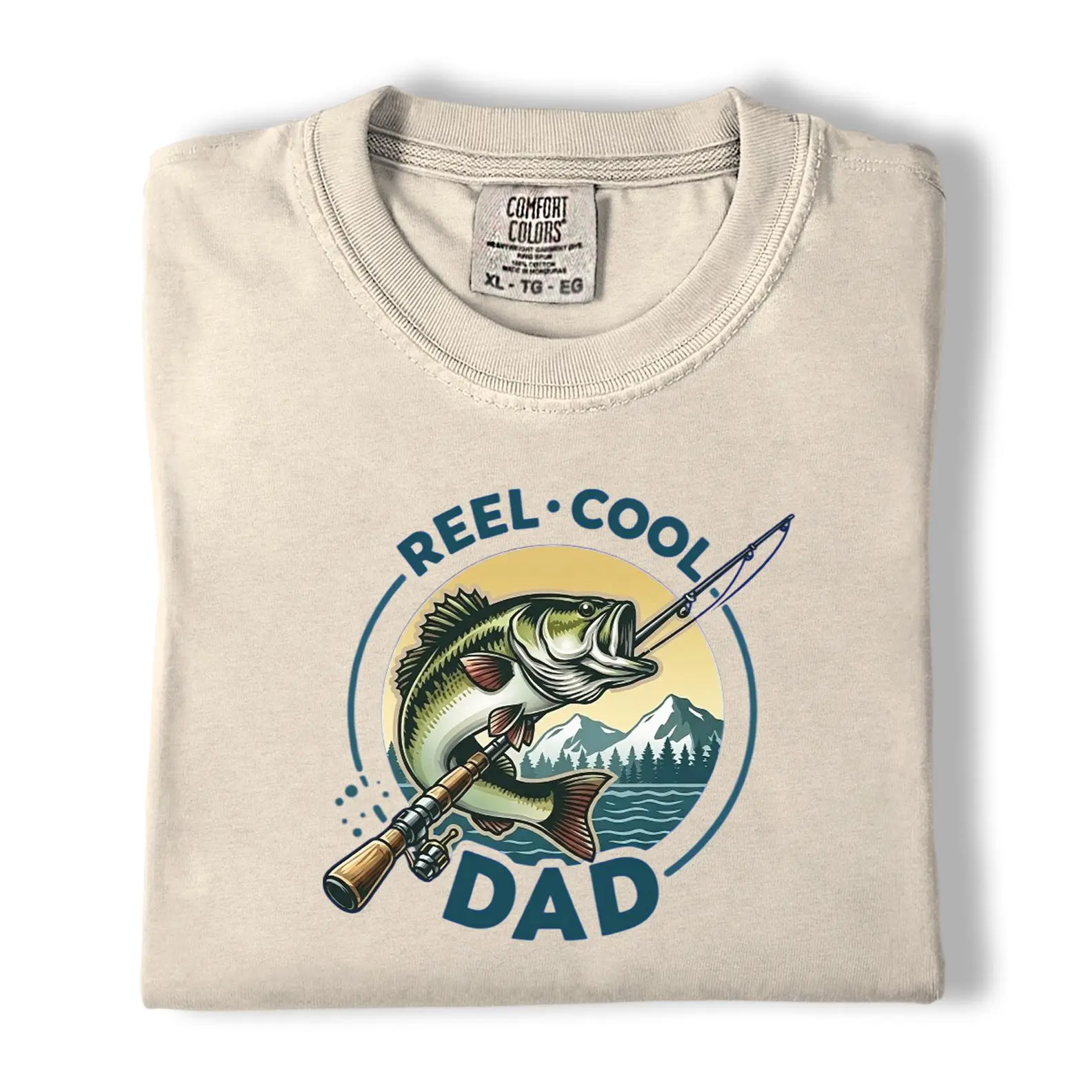 Comfort Colors Reel Cool Dad and Son Shirt, Matching Fishing T-Shirt Set, Bass Fishing Father Son Shirt, Gift for Dad