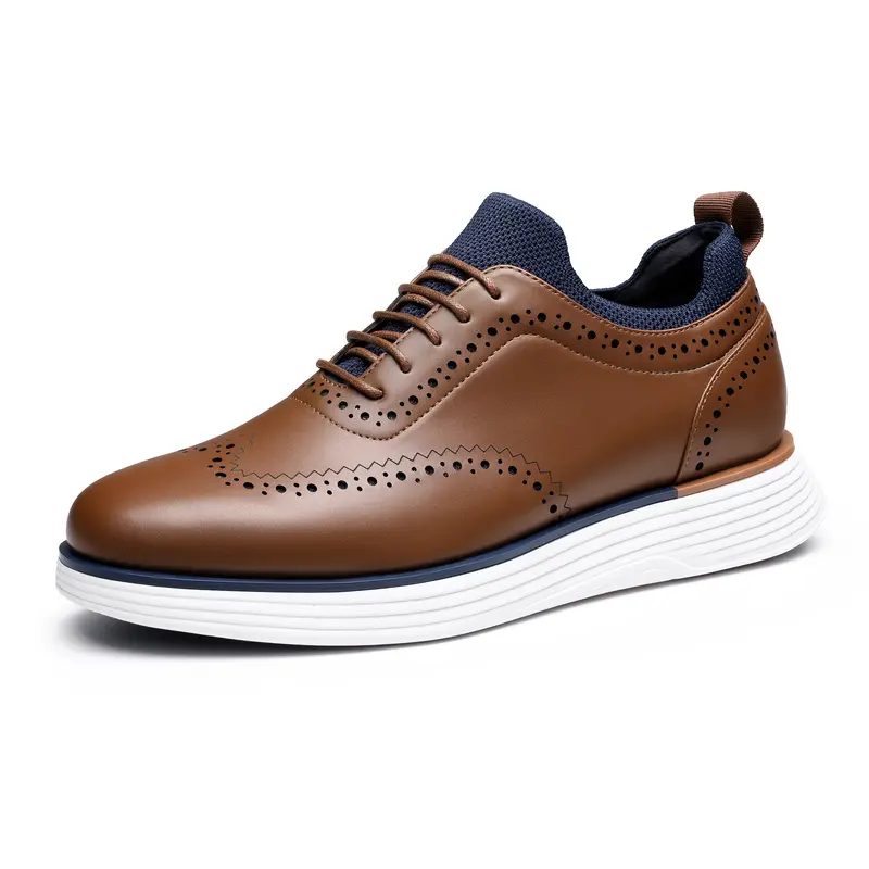Bruno Marc [MaxFlex SuiteCraft Men's Smart-] Casual Athletic Wingtip Dress Shoes heightboostingshoes Sneaker Training