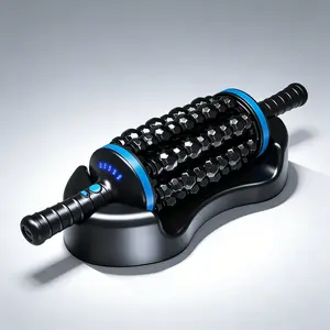 Rolling Tap Massage Roller, Deep Muscle Massager & Back Wheel, Wireless Base, Rechargeable Leg Massager Rollers, Five-Speed Settings