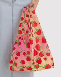 BAGGU- Standard Reusable Shopping Bag Strawberry Blossom