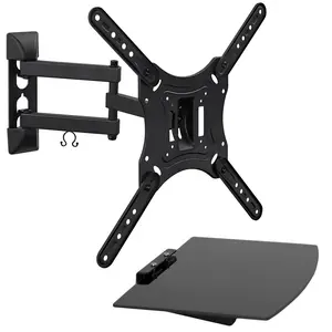 Mount-It! TV Wall Mount and AV Shelf Combo