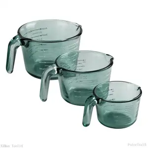 Glass Measuring Cups - Ideal for Cooking and Baking, GreenPulseTrail5XXMax Tool14
