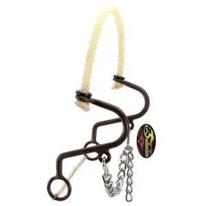 S Hackamore Rope Nose Band Western Antique Bronze