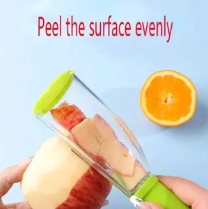 Peeler with container Stainless steel blade, Both fruits and vegetables are suitable