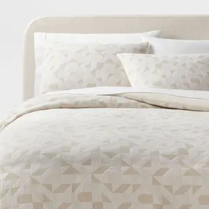 Full/Queen Mod Geo Matelasse Duvet Cover and Sham Set Khaki/Ivory - Threshold Full/Queen Mod Geo Matelasse Duvet Cover and Sham Set Khaki/Ivory - Threshold