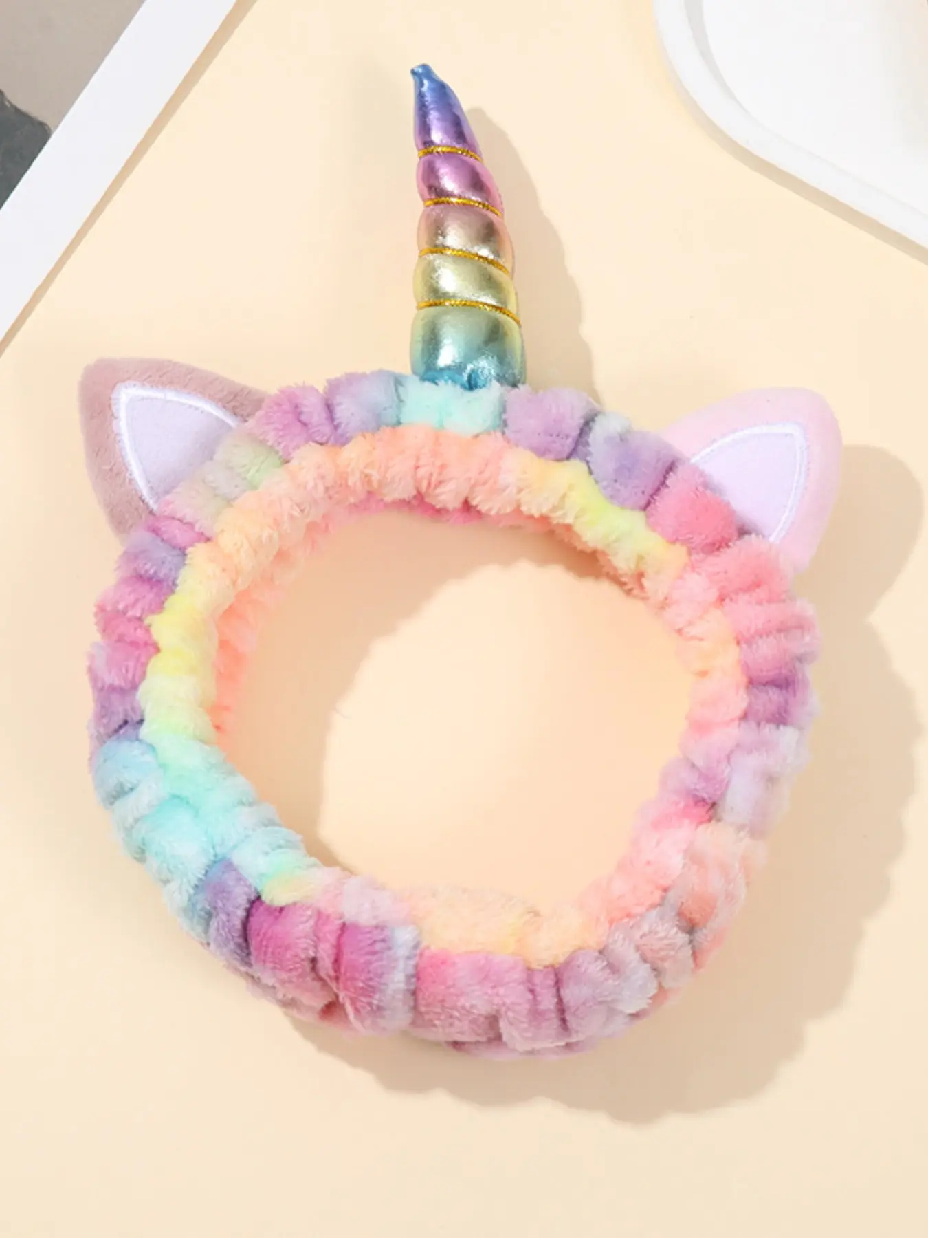 Gradient Unicorn Face-Washing Hair Band for Women, Halloween Makeup Headband, Cute Headbands, Cross-Border Hair Accessory, European and American Style