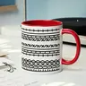 13oz Hidden Message Ceramic Coffee Mug - Funny Black Lettering Alphabet Coffee Mug, Reusable Kitchenware Drinkware with "Fuck This Shit" Print, Sarcastic Birthday Gift for Colleagues, Funny Mug, Coffee Mugs