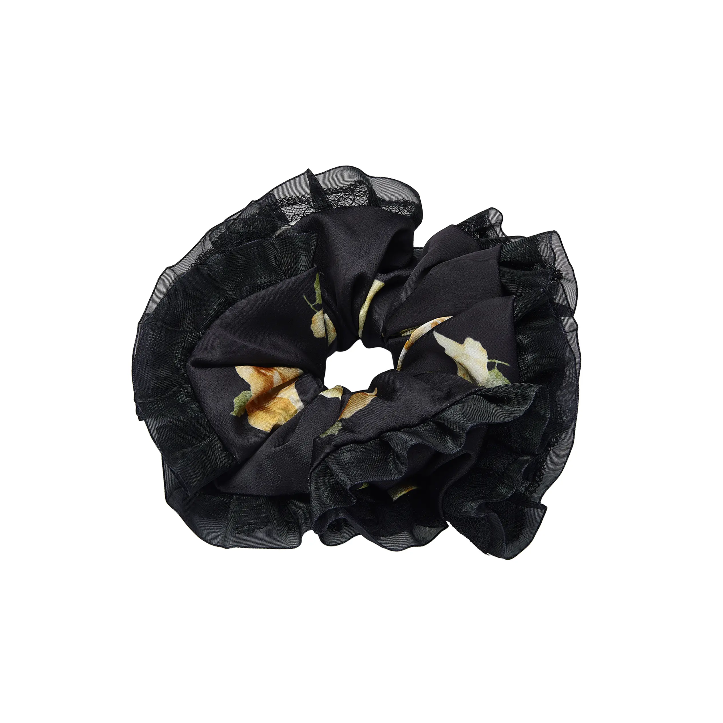 Claudia Lace Black Scrunchie