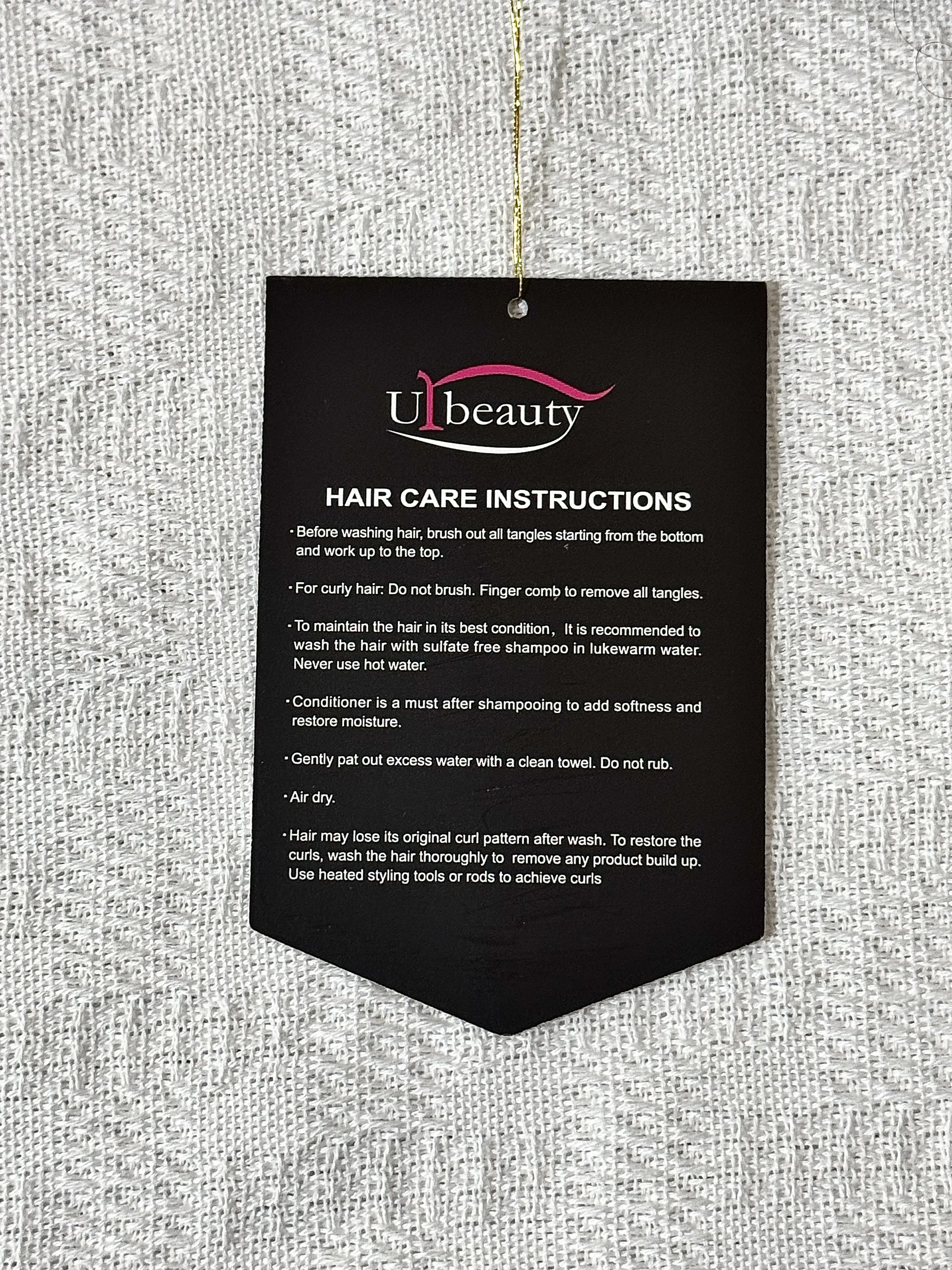 Urbeauty Product Card (Not For Sale, Do Not Order Separately) - Automatically Included With Crochet Human Hair Purchases