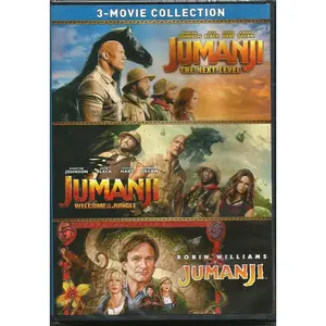 Jumanji: 3-Movie Collection: Jumanji / Jumanji: Welcome to the Jungle /Jumanji: The Next Level  [DVD Video Disc] 2 Pack