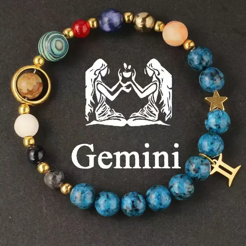 Veliora Gift B Zodiac Beaded Crystal Bracelet for Men & Women Gemini Pisces Leo Libra Designs Trendy Versatile Accessory Fashion Jewelry Gift Idea Perfect Birthday Present party family healing durable stylish affordable chunky cuban energy magnet earring