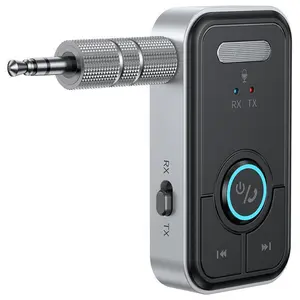 Bluetooth 5.3 Audio Adapter for Car , aux bluetooth，Music Streaming,Wireless Audio Receiver for Hands-Free Calling & Compact Fast Charging Long Standby