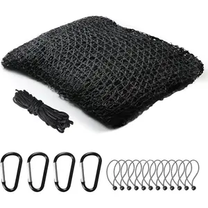 Sports Netting,Golf Practice Net Hitting Net with 33Feet Nylon Rope Also for Baseball, Hockey, Soccer, LAX and More - 10x10ft/10x15ft/10x20ft/10x25ft/10x30ft/10x40ft/10x50ft