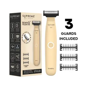 Supreme Trimmer TESTii nonick Body,  Groin & Bikini Trimmers WaterProof beard shaver kit