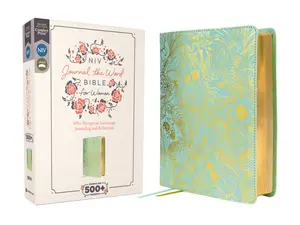 NIV, Journal the Word Bible for Women (Perfect for Note-Taking), Leathersoft, Teal, Red Letter, Comfort Print: 500+ Prompts to Encourage Journaling and Reflection (NIV Journal the Word Bible) by Zondervan [Leatherbound Book]