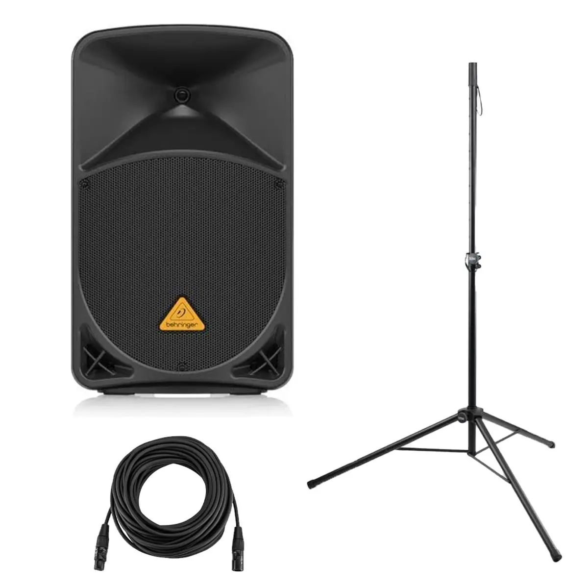 Behringer EUROLIVE B112D 1000W 12" Active PA Speaker with Stand & XLR Cable