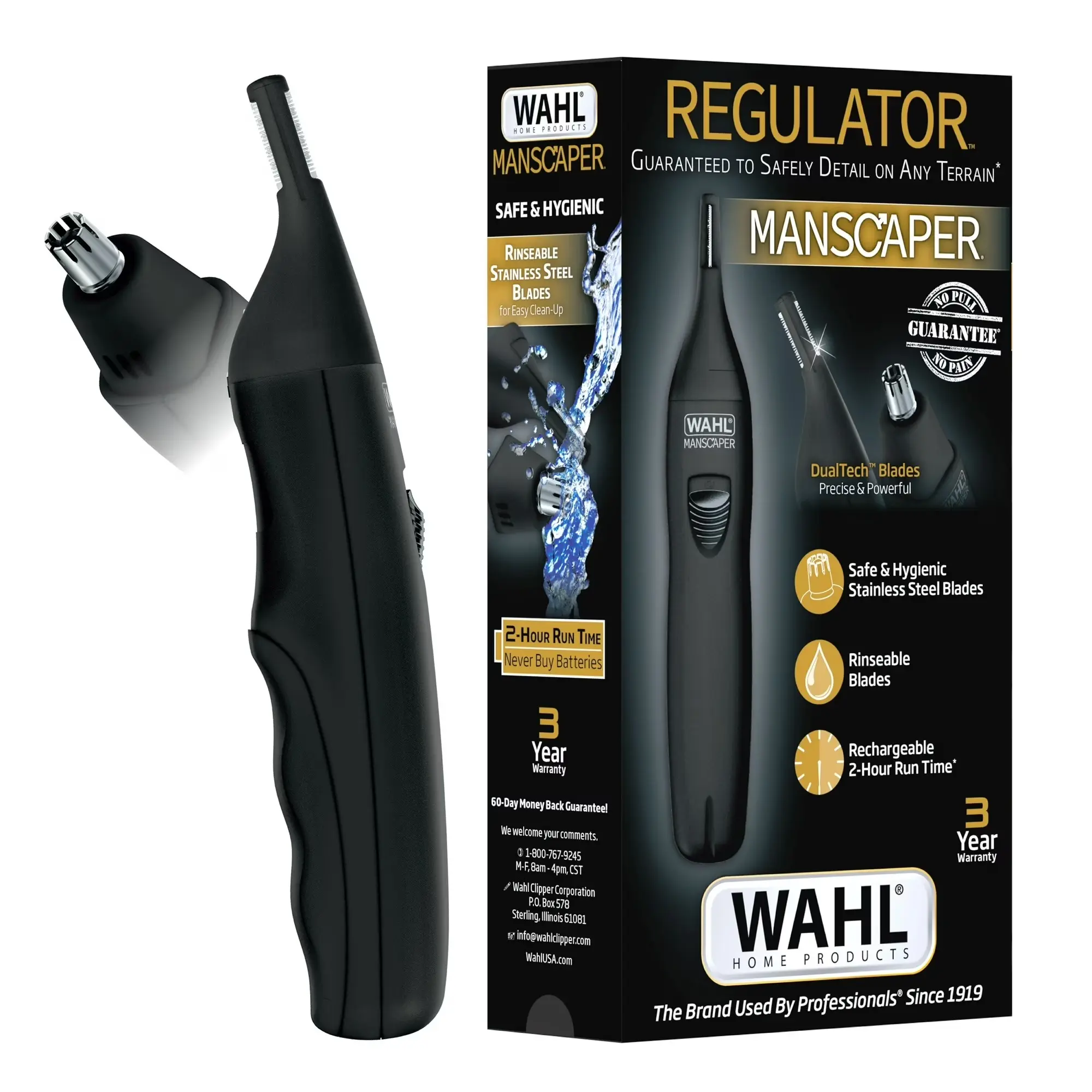 Wahl 9865-4701 Manscaper Regulator Rechargeable Detail Trimmer