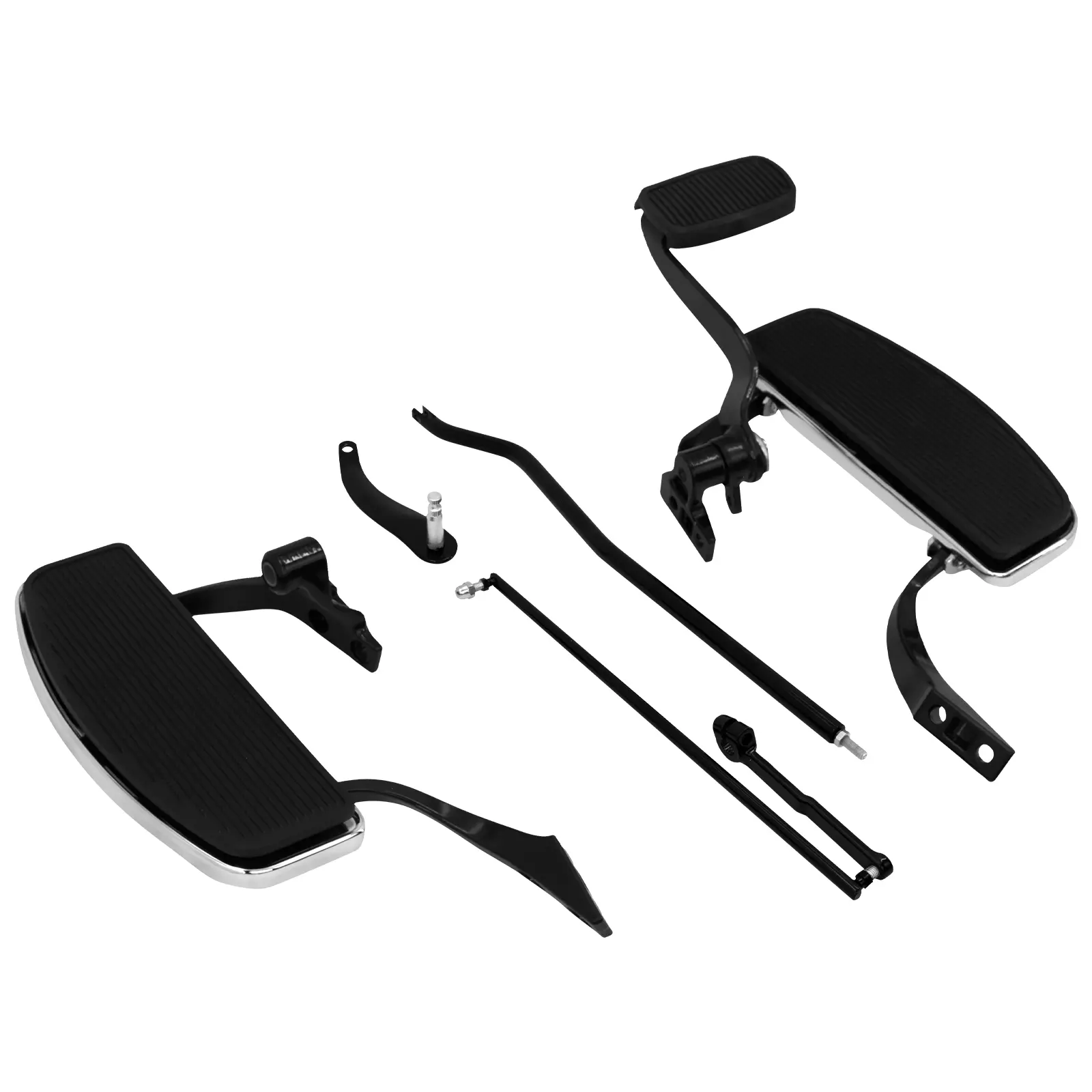 Rider Complete Forward Control Footboard Kit, Durable Non-Slip Footrest Motorcycle Frames & Fittings, Easy-to-Install Accessory for 2006-2017 Dyna Motorcycles